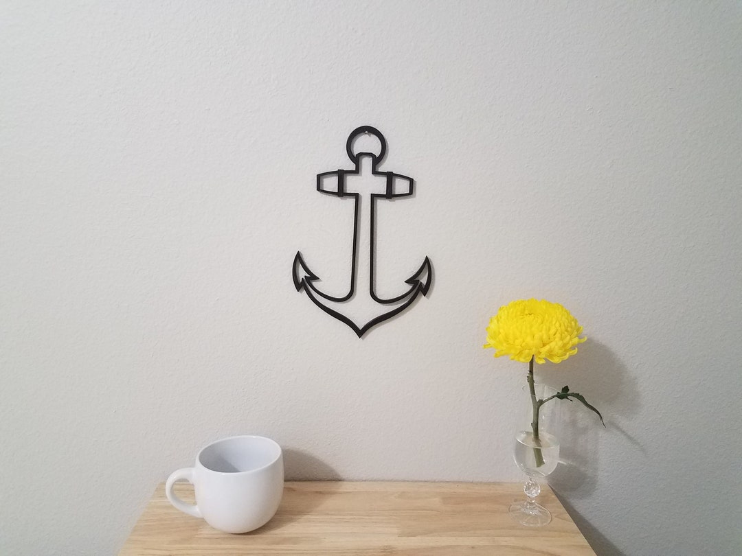 3D Printed Anchor Wall Decor | Nautical Sign - Etsy
