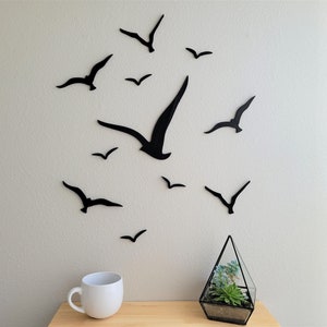 Seagull Wall Art | Birds Flying Wall Decor | Sea Gull Wall Decor | Flock of Seagulls | Beach Decor | Beach Wall Art | Beachy |3D Printed Art