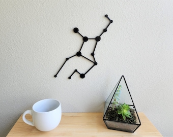 Väggkonst med Jungfruns stjärnbild | Stjärntecken | Horoskopkonst | Stjärnteckendekor | Astrologikonst | 3D-tryckt väggkonst | Planeter