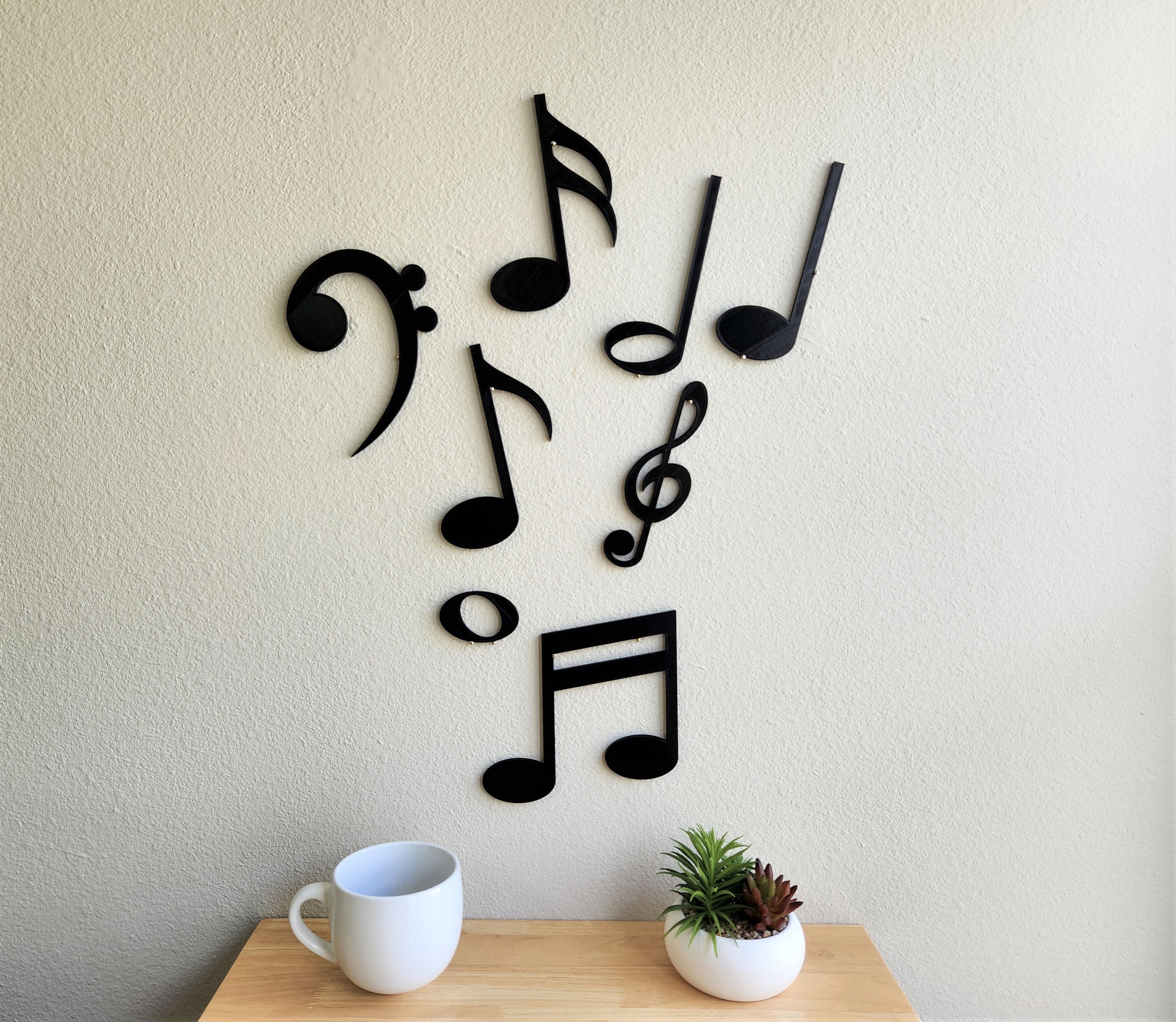 Autocollant Mural Partition De Musique - Notes, Croches, Doubles-croches - Déco Artistique - Neuf