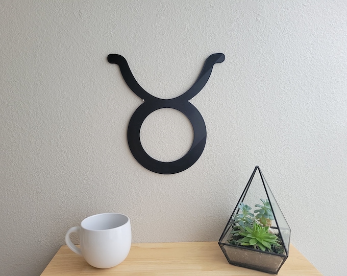 3D Printed Taurus Wall Art | Modern Zodiac Sign Decor
