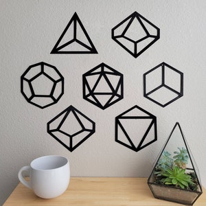 Dice Set Wall Art | Dice Wall Decor | Dungeons Wall Art | RPG Dice Set Art | Dice Set Wall Decor | D4 | D6 | D8 | D10 | D12 | D20 | RPG Dice