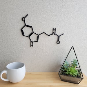 Melatonin Molecule Wall Art | Melatonin Molecule |  Dopamine Molecule | Oxytocin | 3D Printed Molecule | Cute Home Decor | Chemistry Decor