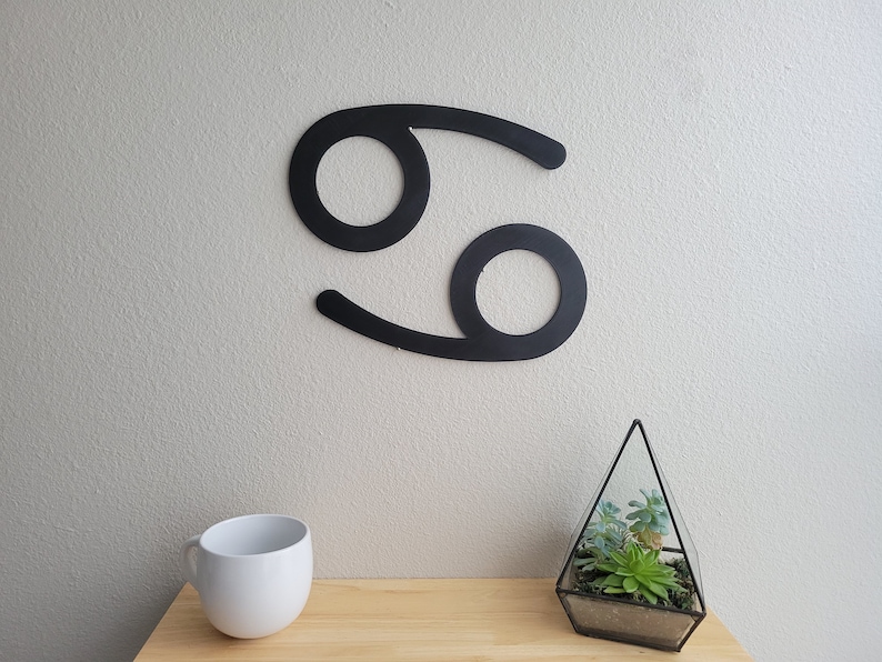 3D Printed Cancer Zodiac Sign Wall Art | June July Birthday Gift - Etsy