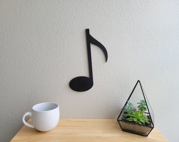 Musical Note Wall Art | PLA Plastic Eighth Note Decor