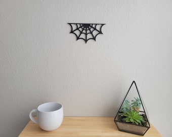 Flat Spider Web Wall Art | Halloween Wall Art | Spider Web Decor | Spooky Wall Art | Halloween Decor | Wiccan | Wall Decor | Cute Home Decor