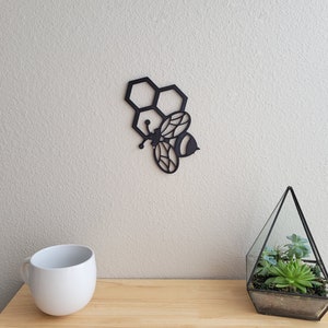 kitchen wall art | bee art print | honey bee decor |... Bee Honeycomb Wall Art | Three Honeycomb Bee Wall Art | Honey Bee Wall ...