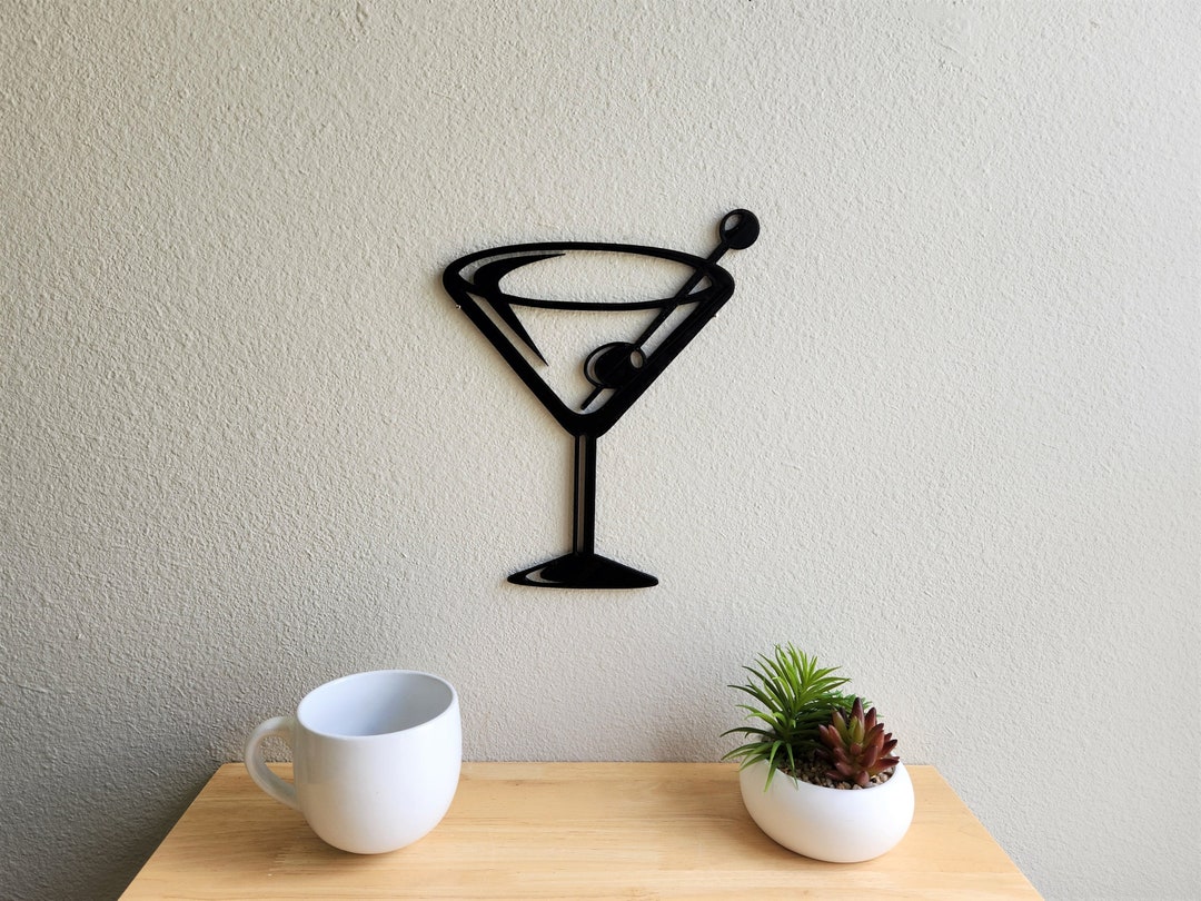 Martini Glass Decor Martini Wall Art Martini Glass Decorwall Decor