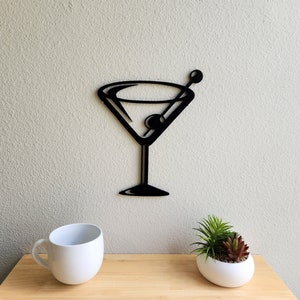 Martini Glass Decor | Martini Wall Art | Martini Glass DecorWall Decor | Alcohol Wall Art | Gin Art | Bar Cart Art| Cute Home | Tequila Art