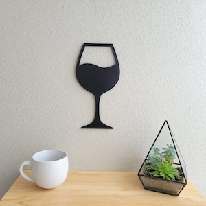 Wine Glass Decor | Wine Glass Art | Wine Art | Wine Decor | Half Wine Glass | Wall Decor | Cute Home Decor | Wall Art | Cute Home Art