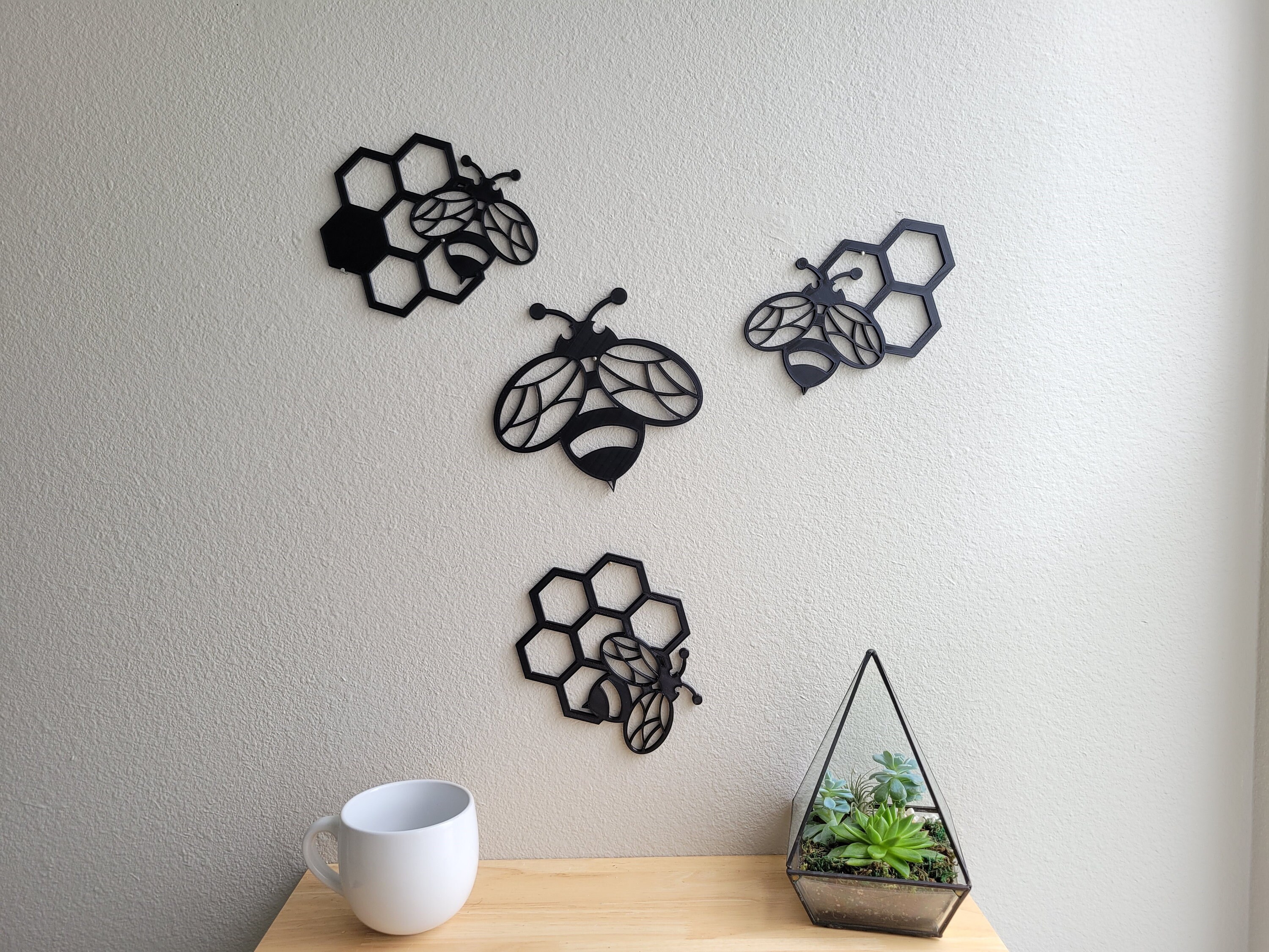 kitchen wall art | bee art print | honey bee decor |... Bee Honeycomb Wall Art | Bee Hive Wall Art | Honey Bee Wall Art ...