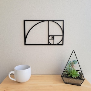 Golden Ratio Wall Art | Golden Ratio Decor | Fibonacci Number Art | Fibonacci Sequence Decor | Math Wall Art | Mathematics Decor | 3D Print