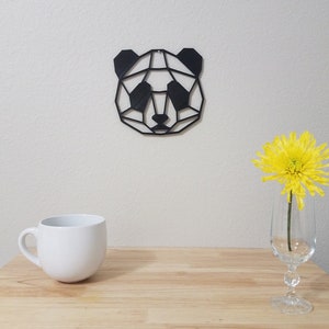 Panda Wall Art | Geometric Panda Head | 3D Printed Panda | Cute Home Decor | Cute Geometric Decor | Animal Wall Art | 3D Printed Wall Art