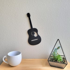 Acoustic Guitar Silhouette Wall Art | Guitar Silhouette Wall Decor | Guitar Art | Electric Bass Guitar Wall Art | Musical Instrument Decor