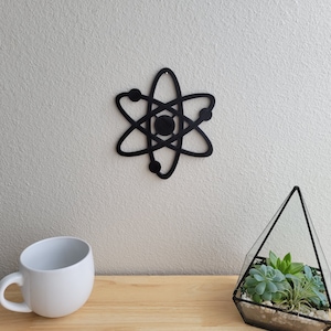 Atom Wall Art | Atom Decor | Neutron | Electron | Proton | Chemistry Art | Chemistry Wall Art | Chemistry Decor | Science Art | 3D Printed