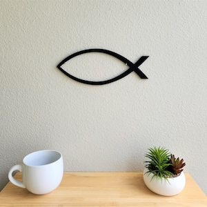Catholic Fish Wall Art | Christian Fish Decor | Catholic Wall Art | Ichthus Wall Art | Jesus Fish Wall Art | Fishers of Men Art | Christian