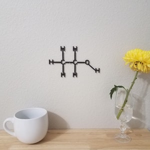 Alcohol Molecule Wall Decor | Ethanol Alcohol Molecule Wall Art | Whiskey Molecule | Vodka Molecule | Caffeine Molecule Set | Caffeine