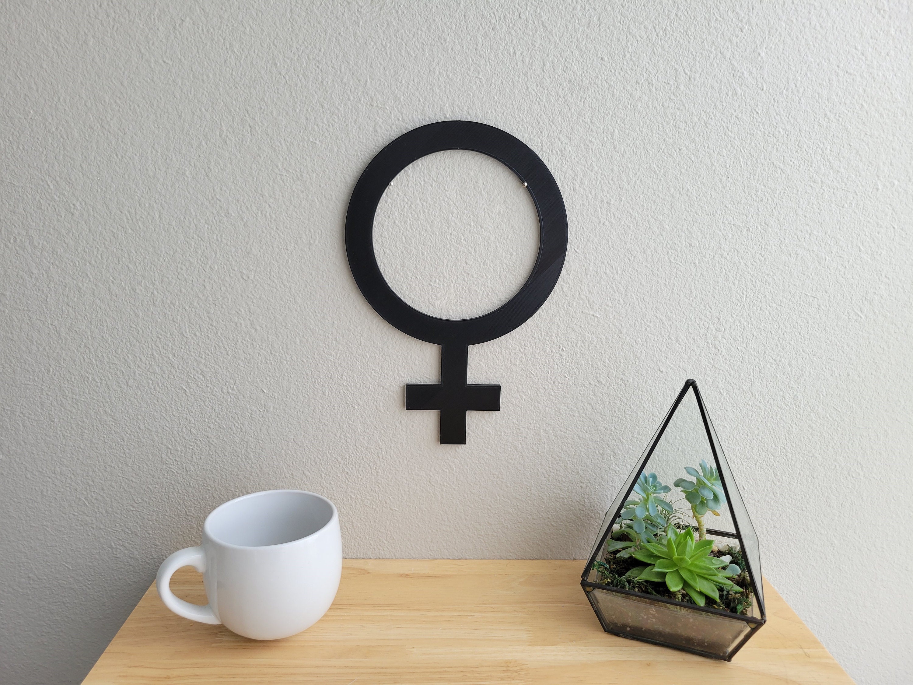 3D Printed Female Sign Wall Art | Venus Symbol, Astrology Decor - Etsy