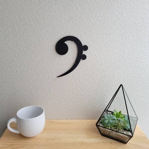 Bass Clef Decor | Bass Clef Wall Art | Musical Notes Wall Art | Musical Notes Decor | Music Wall Art | Music Art | Treble Clef | 3D Print