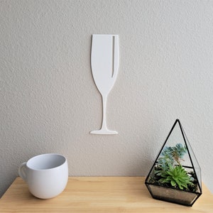 Champagne Flute Decor | Champagne Flute Art | Champagne Glass Art | Bar Cart Decor | Wall Decor | Cute Home Decor | Wall Art | Cute Home Art