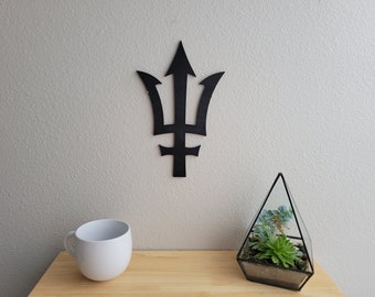 Poseidon Wall Art | Trident | Trident Symbol Wall Art | Poseidon Symbol | Neptune | Neptune Symbol | Greek Mythology | Astrological Symbols