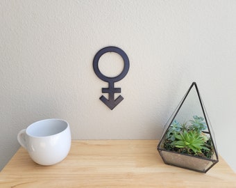 Androgynous Sign Wall Art | Androgynous Wall Decor | Androgynous Gender | Androgynous | Venus Sign | Mars Sign | Gender Art | Queer Art