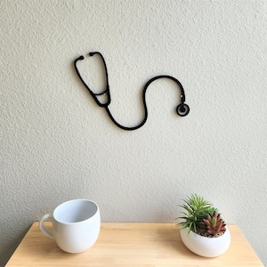 Stethoscope Wall Art | Stethoscope Silhouette Wall Decor | Cute Home Decor | Minimalist Nurse Art | Doctor Wall Art | Physician Wall Art