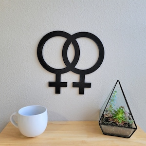 Lesbian Sign Wall Art | Lesbian Wall Decor | Lesbian Wall Art | Female Sign Wall Art | Venus Sign | Gender Art | Gender Sign Art