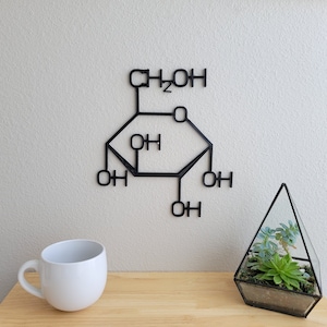 Glucose Molecule Wall Art | Sugar Molecule | Hexose Molecule | Glucose | 3D Printed Molecule | Cute Home Decor | Chemistry Decor | Science