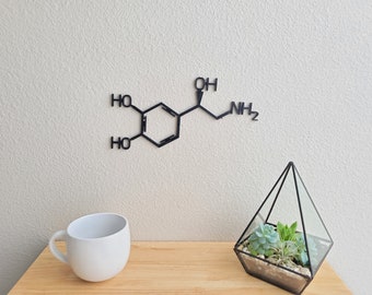 Norepinephrine Molecule | Molecule Wall Art | Molecule Decor | Chemistry Wall Art | Norepinephrine Art | Norepinephrine | Cute Home Decor
