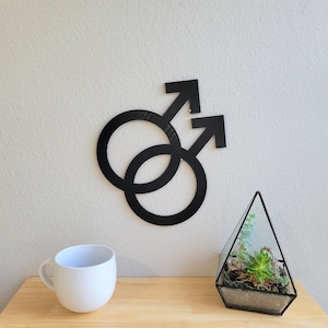 Gay Sign Wall Art | Gay Wall Decor | Gay Wall Art | Male Sign Wall Art | Mars Sign | Gender Art | Gender Sign Art | Queer Art | Queer Decor