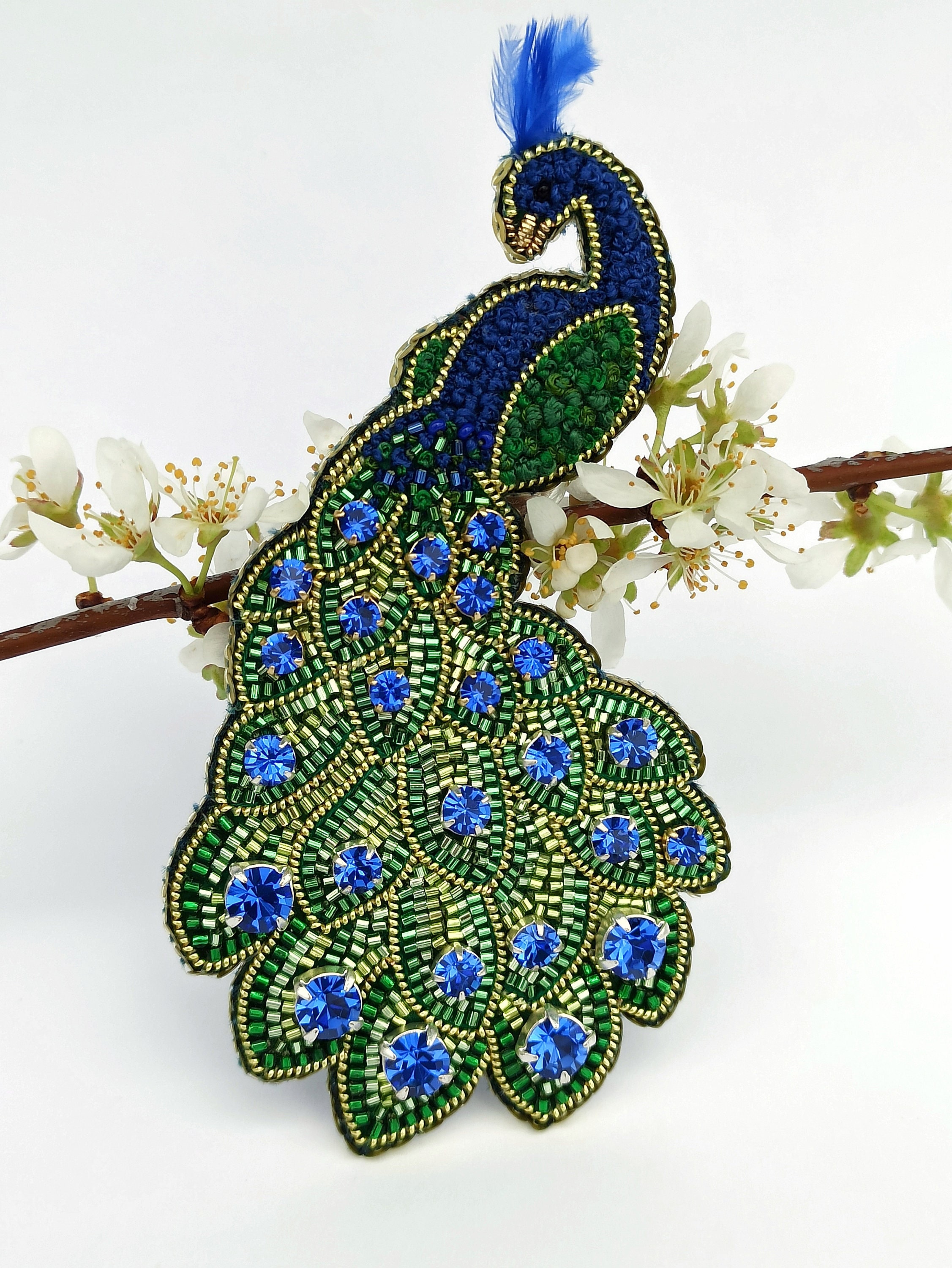 Spilla A Forma Di Pavone Con Strass - Accessorio Elegante Per Donne, Regalo Ideale - Foto 13