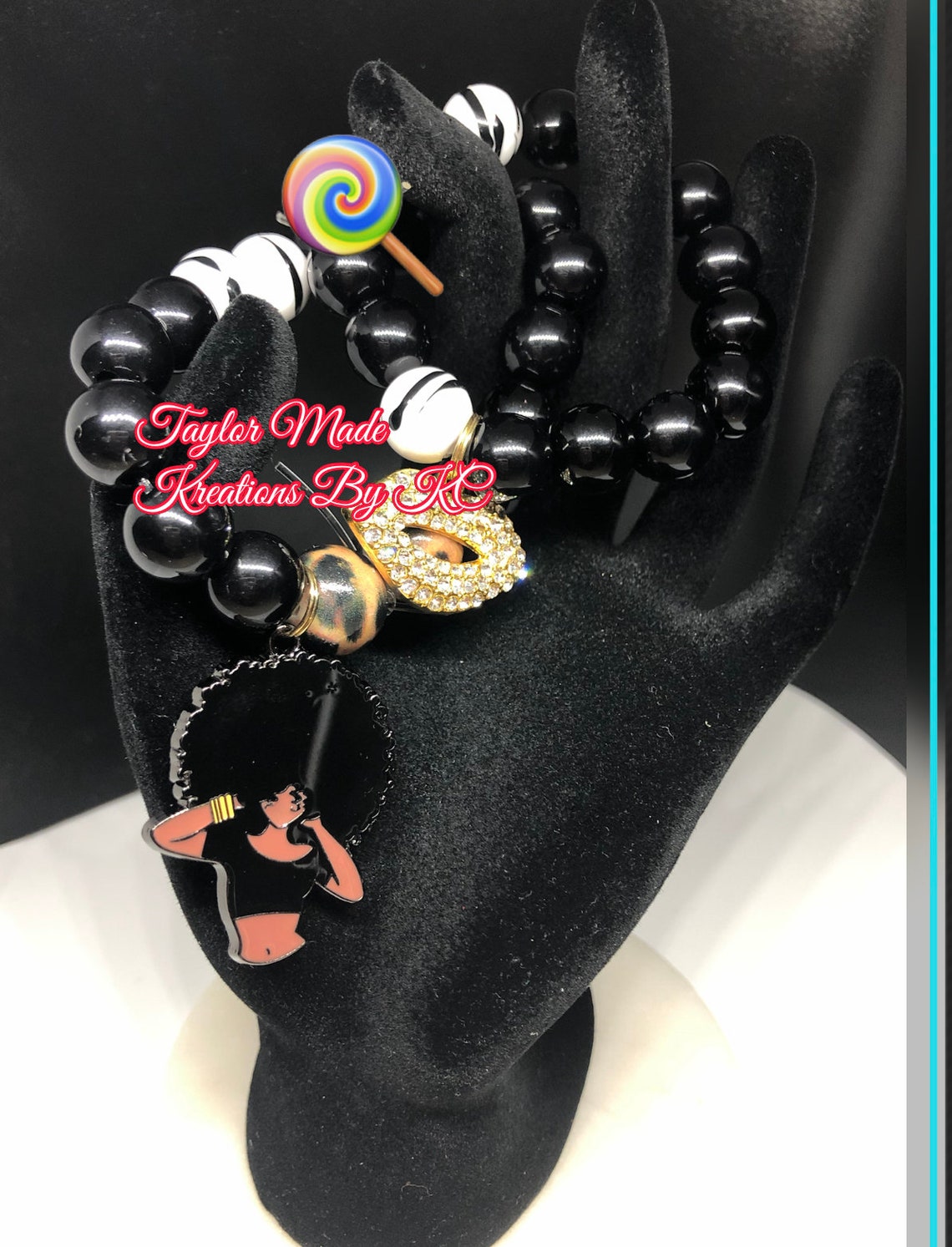 Black Girl Magic Charm Bracelet Etsy