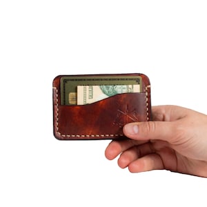 Cartera de cuero, Cartera para hombres, Cartera de cuero, Cartera hecha a mano, Regalo personalizado, Regalo para él, Cartera cosida a mano, Regalo para papá