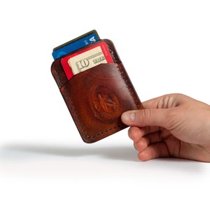Cartera de cuero, Cartera mínima, Titular de tarjeta mínima, EDC