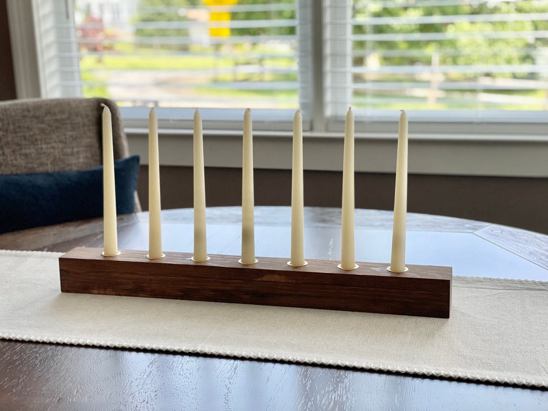 Long Taper Candle Holder Holds 7 Candles Etsy