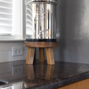 Wood Stand 6 Berkey Water Filter Compatible Kitchen Accessory for Water Crock Dispenser image 8