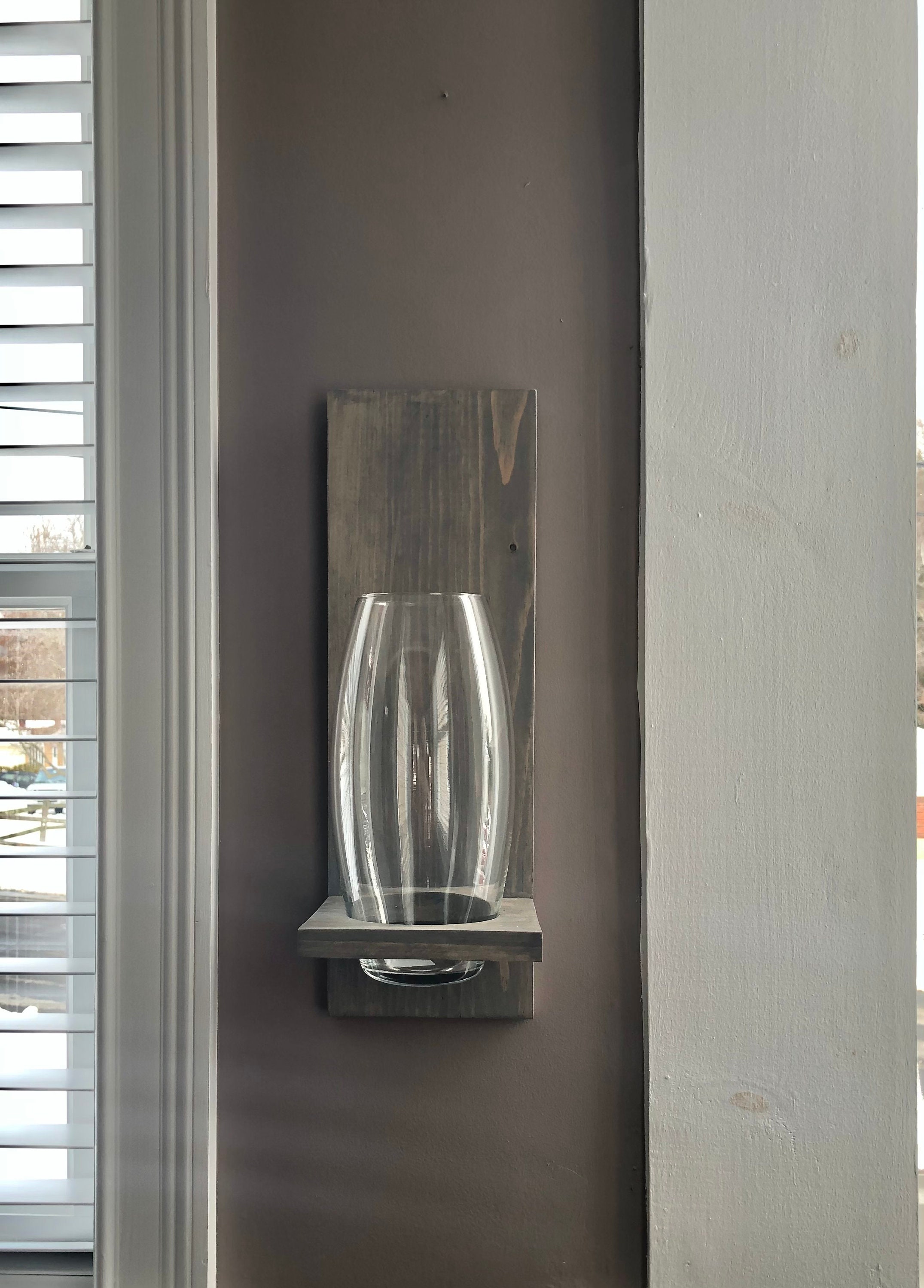 Large Wall Hanging Vase Sconce Flower Vase Minimalist Wall Etsy