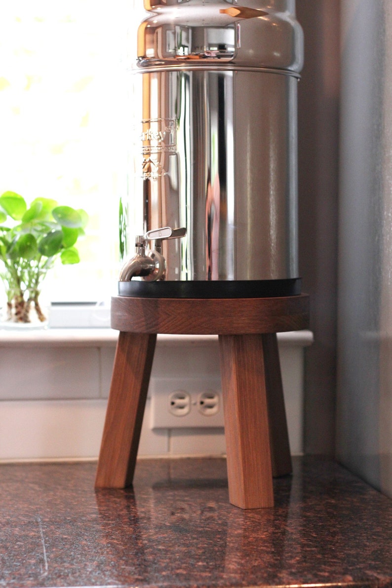Tall Wood Stand Berkey Water Filter Compatible Kitchen Etsy