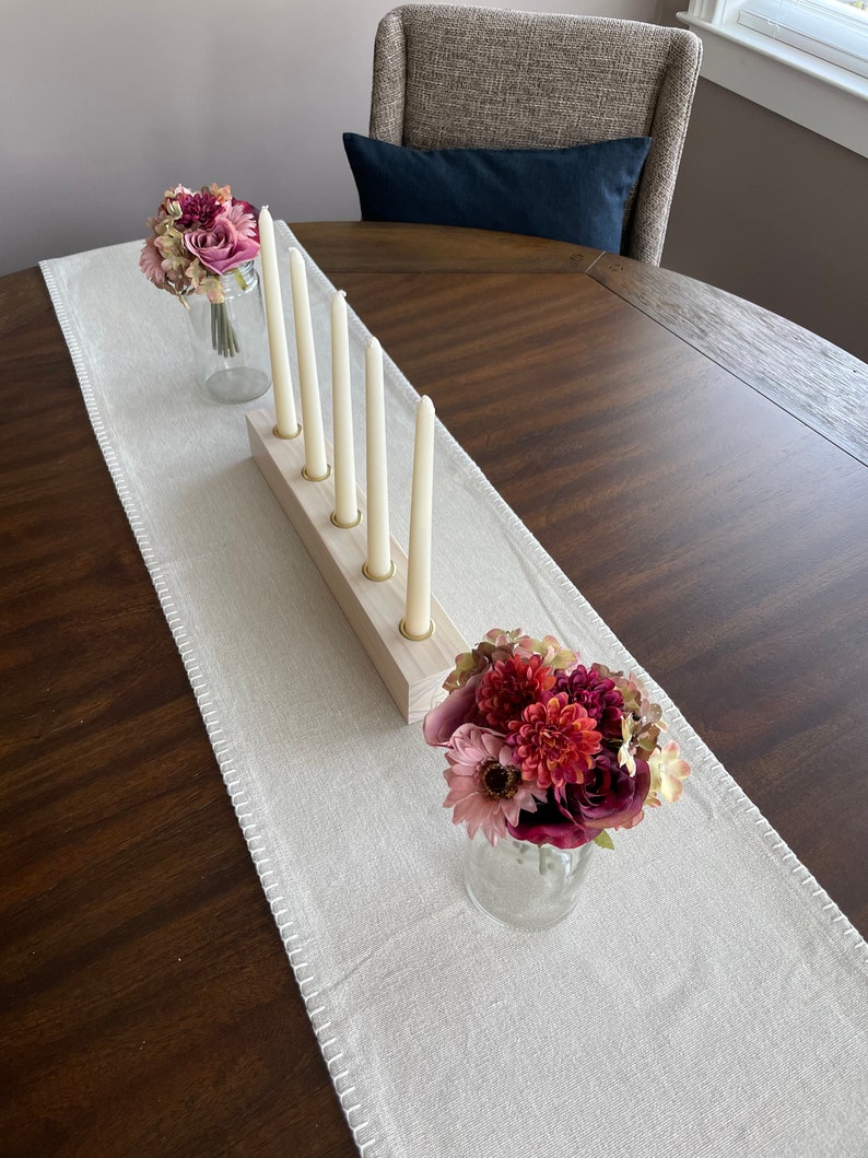 Taper Candle Holder Centerpiece Holds 5 Candles Handmade Etsy