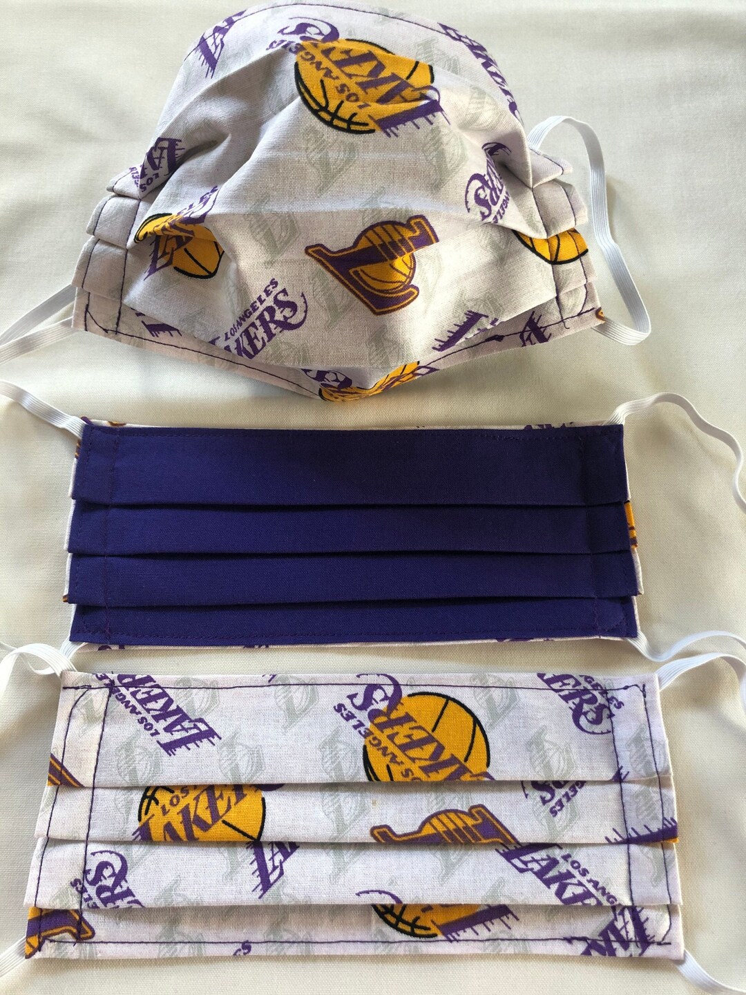Face Masks Basketball Los Angeles Lakers 100 Cotton Two Etsy