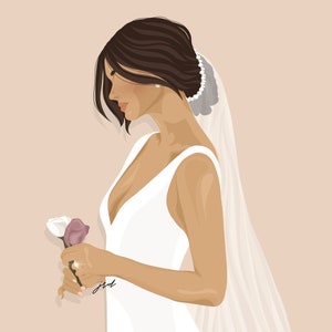 Braut Illustrationen | Hochzeit Illustration, Braut Illustration, Braut Geschenk, Braut Shower, Hochzeitsgeschenk