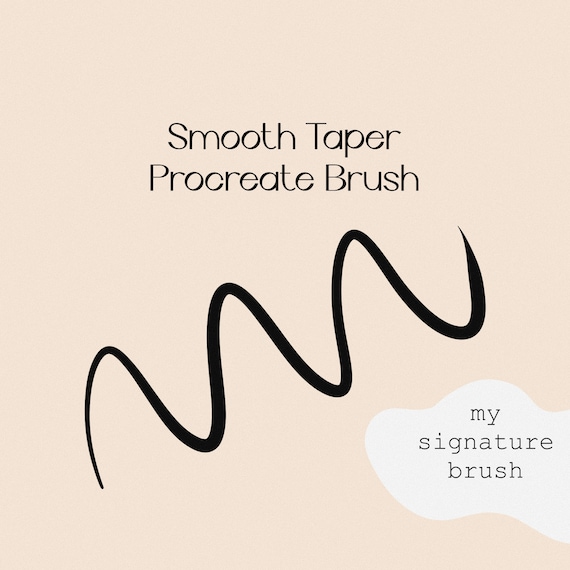 Smooth Taper Illustration Procreate Brush Digital Brush For Procreate
