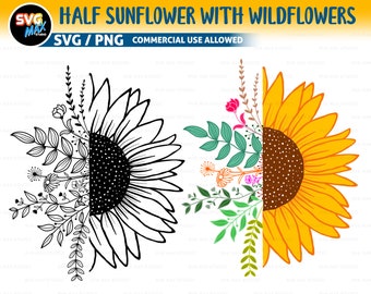 Free Free 122 Half Rose Half Sunflower Svg SVG PNG EPS DXF File