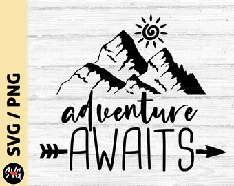 A aventura espera svg, png, aventura svg, acampamento svg, caminhada svg, viagem svg