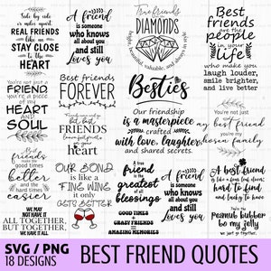 Beste vrienden SVG-bundel, bff svg, vriendschap svg, besties svg, inspirerende svg, vriendschapscitaten, positieve offerte svg, motivatie svg