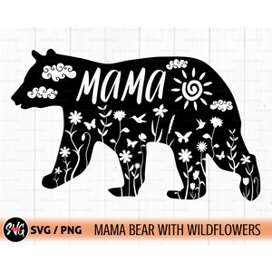 Mamãe urso svg, png, camiseta de mãe svg, mamãe urso svg, aniversário de mãe, clipart de mamãe urso, mamãe svg, arquivo de corte para cricut e silhueta