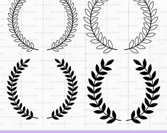 Wreath svg bundle, circle border svg, floral wreath svg, floral circle frame svg, laurel wreath svg, circle border svg, circle design svg