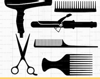 Hair stylist svg, Salon svg, Hair dressing svg bundle, Cut file for cricut and silhoutte