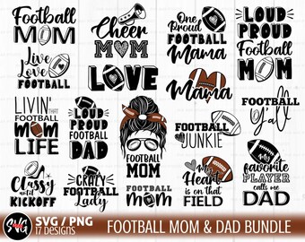 Football mom svg bundle, cheer mom svg, football shirt svg, game day svg, football clipart svg, png, funny mom svg, messy bun svg